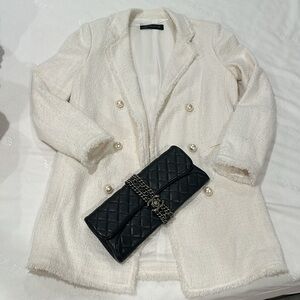 Zara tweed blazer 🤍